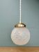 Suspension globe vintage Art Deco in frosted glass