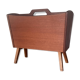Vintage Scandinavian teak magazine rack