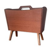 Vintage Scandinavian teak magazine rack