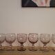 6 bubble blown glasses 70's