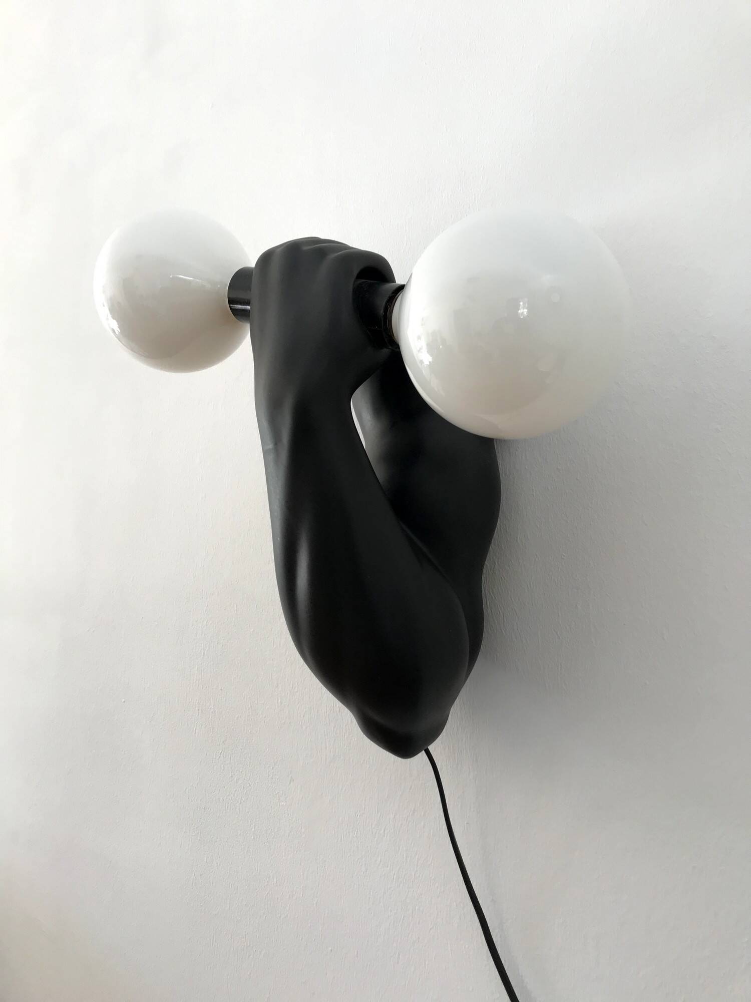 Vintage ceramic wall lamp by JC Peiré 80s