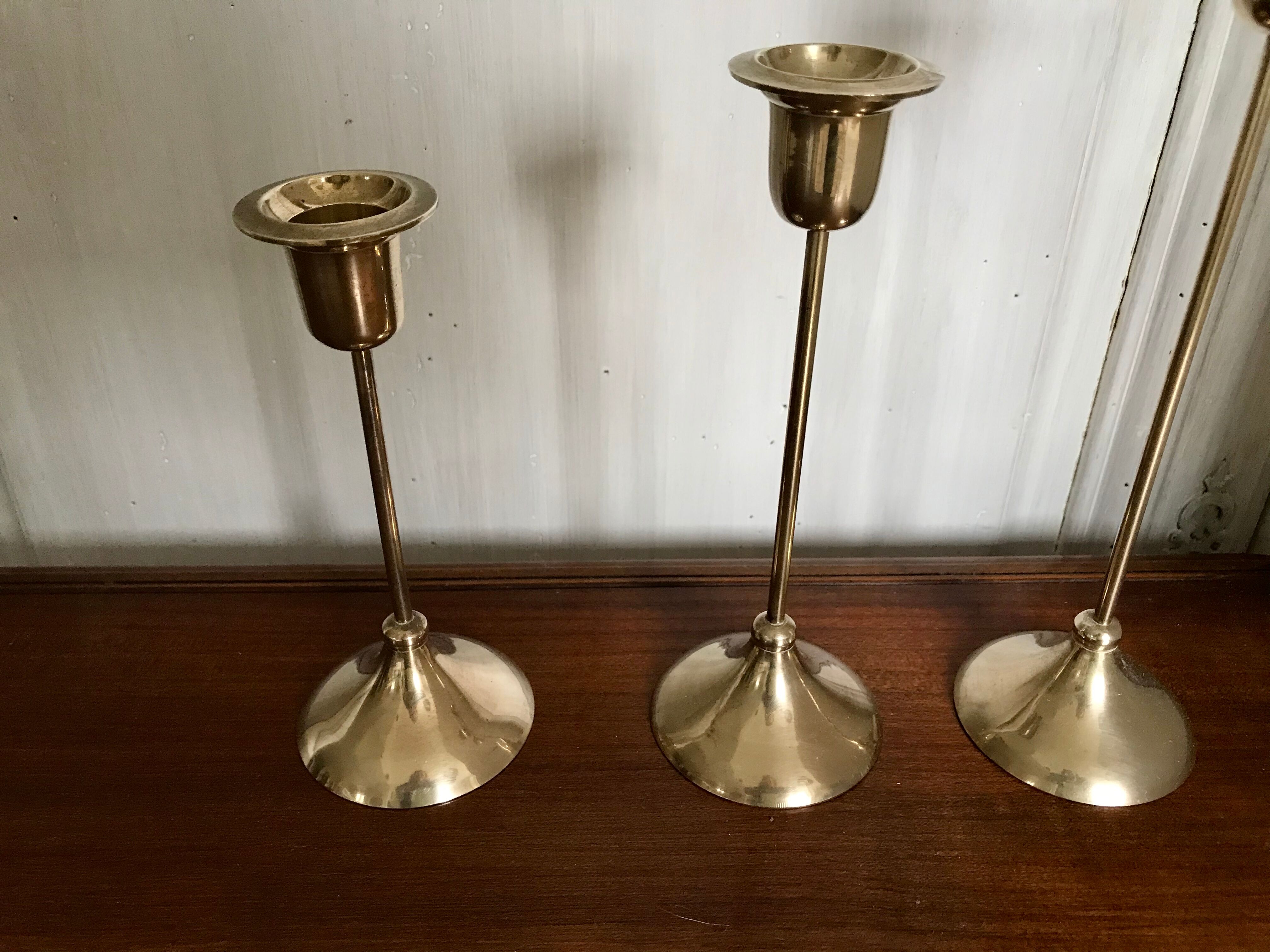 Brass candlesticks