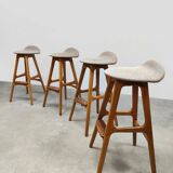 4 tabourets de bar danois vintage