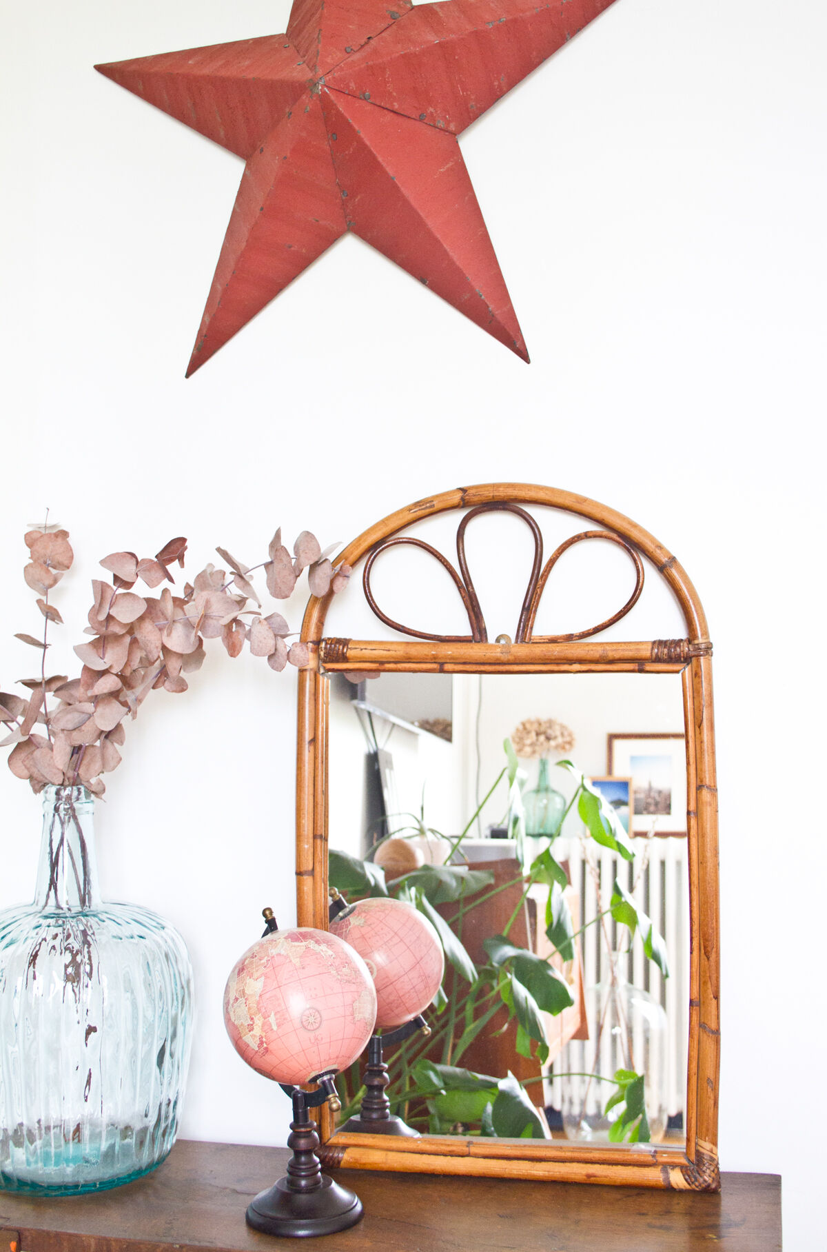 Rattan mirror - 64x39cm
