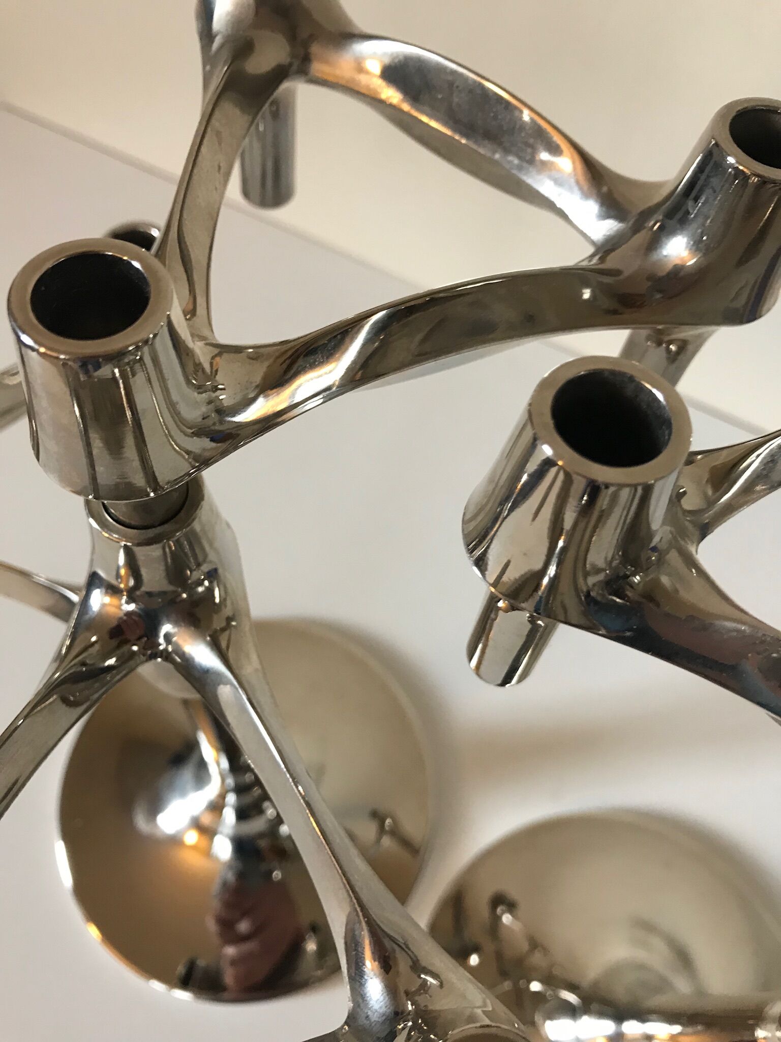 Paire de bougeoirs Nagel BFM de Ceasar Stoffi & Fritz design années 70