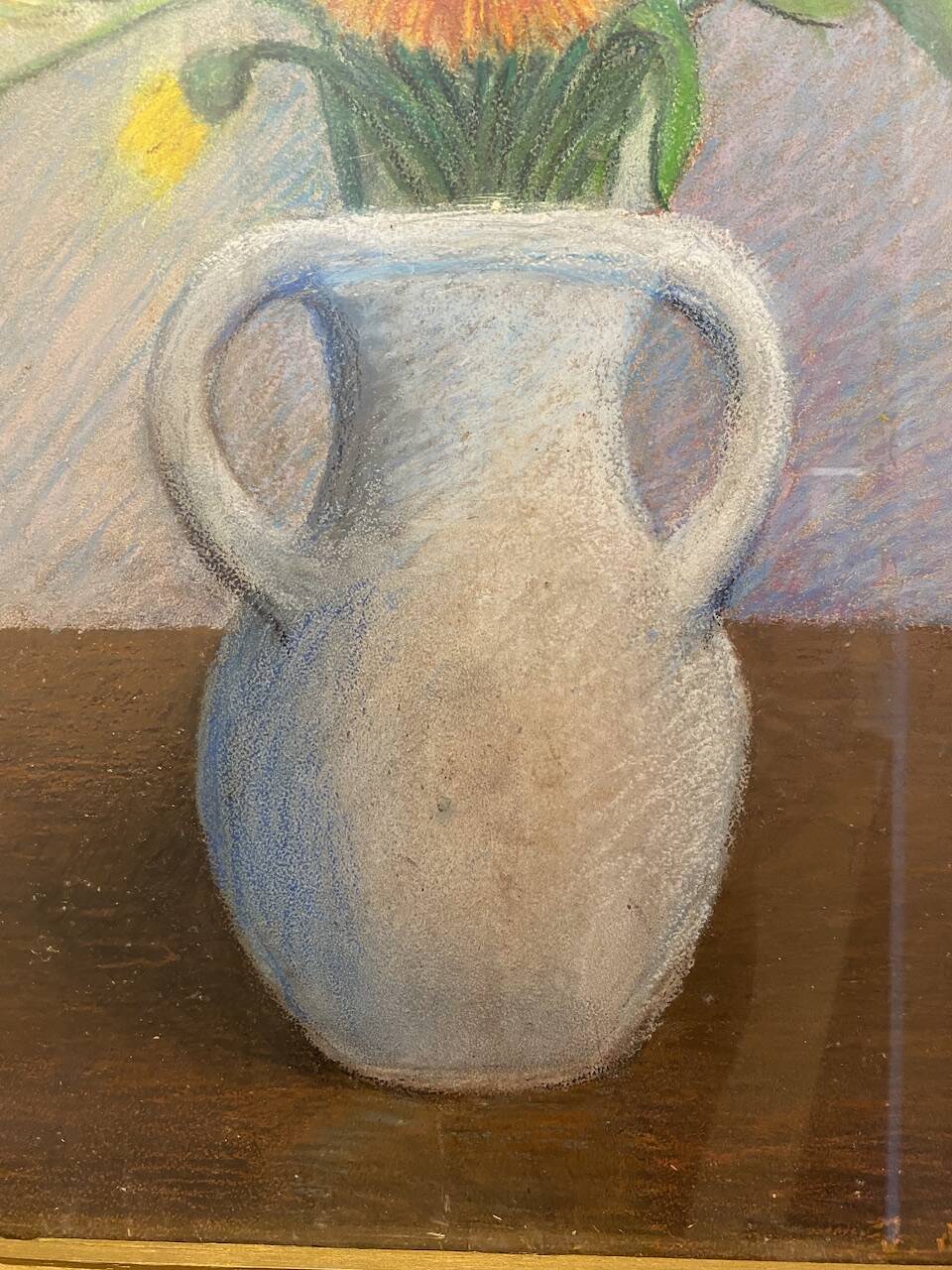 Still life with Dalhia signed J de Sereys, circa 1970.