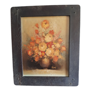 Tableau floral signé Frederick
