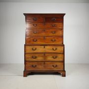 English Georgian Mahogany Chest on Chest, Circa 1820