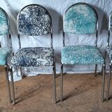 Series of vintage chrome chairs