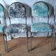 Series of vintage chrome chairs
