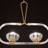 Extraordinary two-cup Art Deco candlestick by Barovier and Toso, 1940s