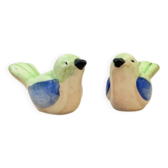 Vintage 80s ceramic bird salt and pepper shakers sparrows Salt and pepper