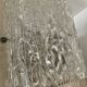 Vintage wall lamp molded glass 70s