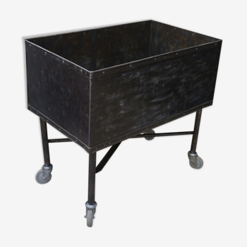 Factory trolley in polished metal 1950