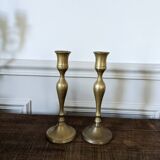 Pair of brass candlesticks