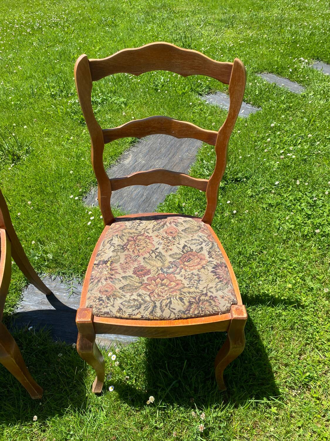 Set of two padded chairs NF France