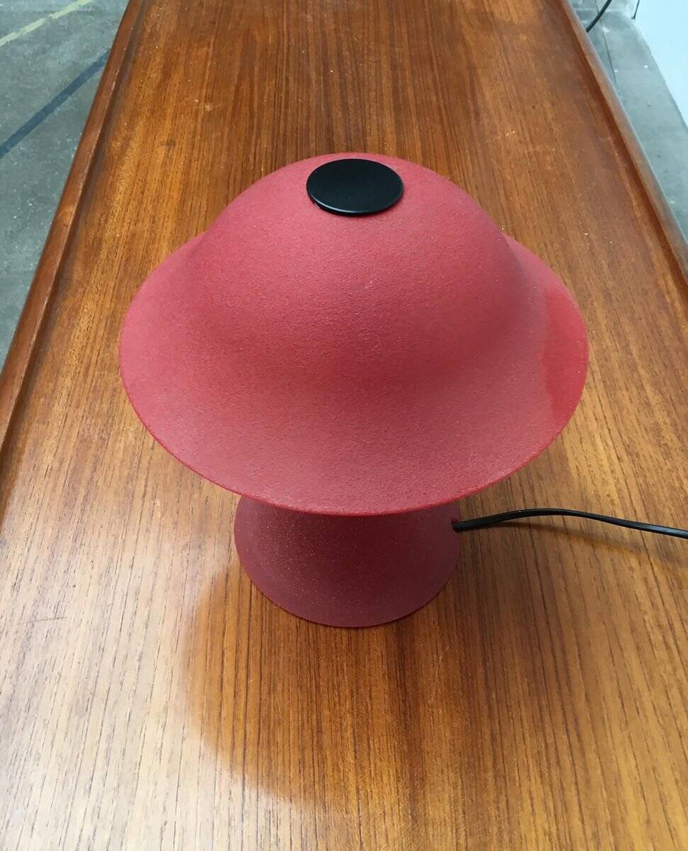 Vintage glass mushroom table lamp