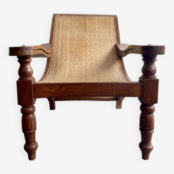 Chaise de plantation vintage en bois