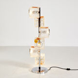 Glass cube floor lamp by Toni Zuccheri for Veart