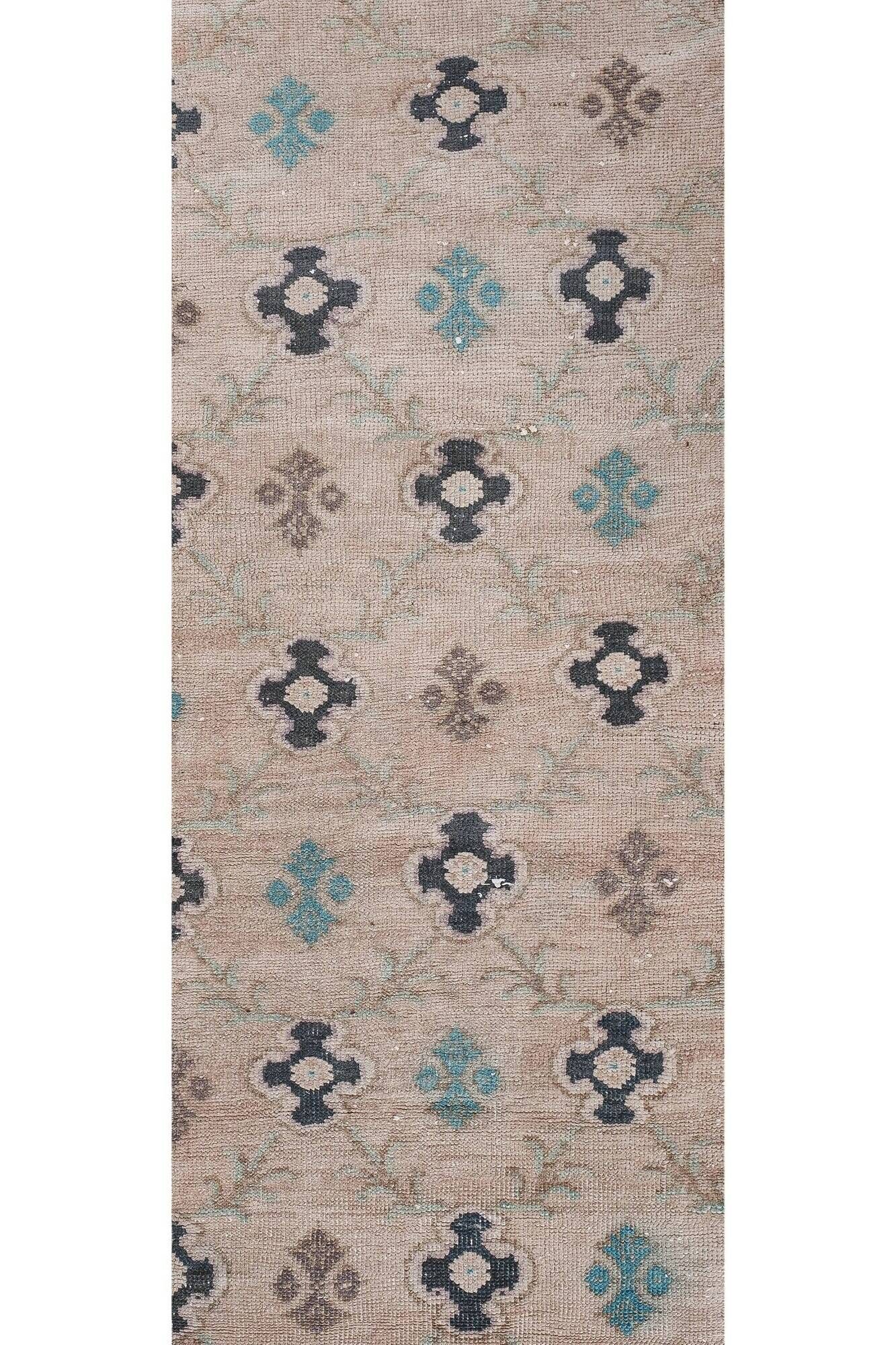 Vintage Turkish hallway rug 60x584 cm