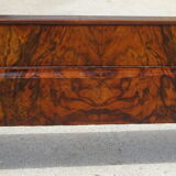 Walnut bed and walnut magnifying glass nineteenth century