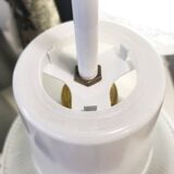 White glass pendant light, 1970