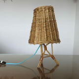 Rattan lamp 1950 1960