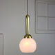 Vintage gold & opaline pendant lamp