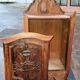 Small bar cabinet, carved wood, Alpine folk art