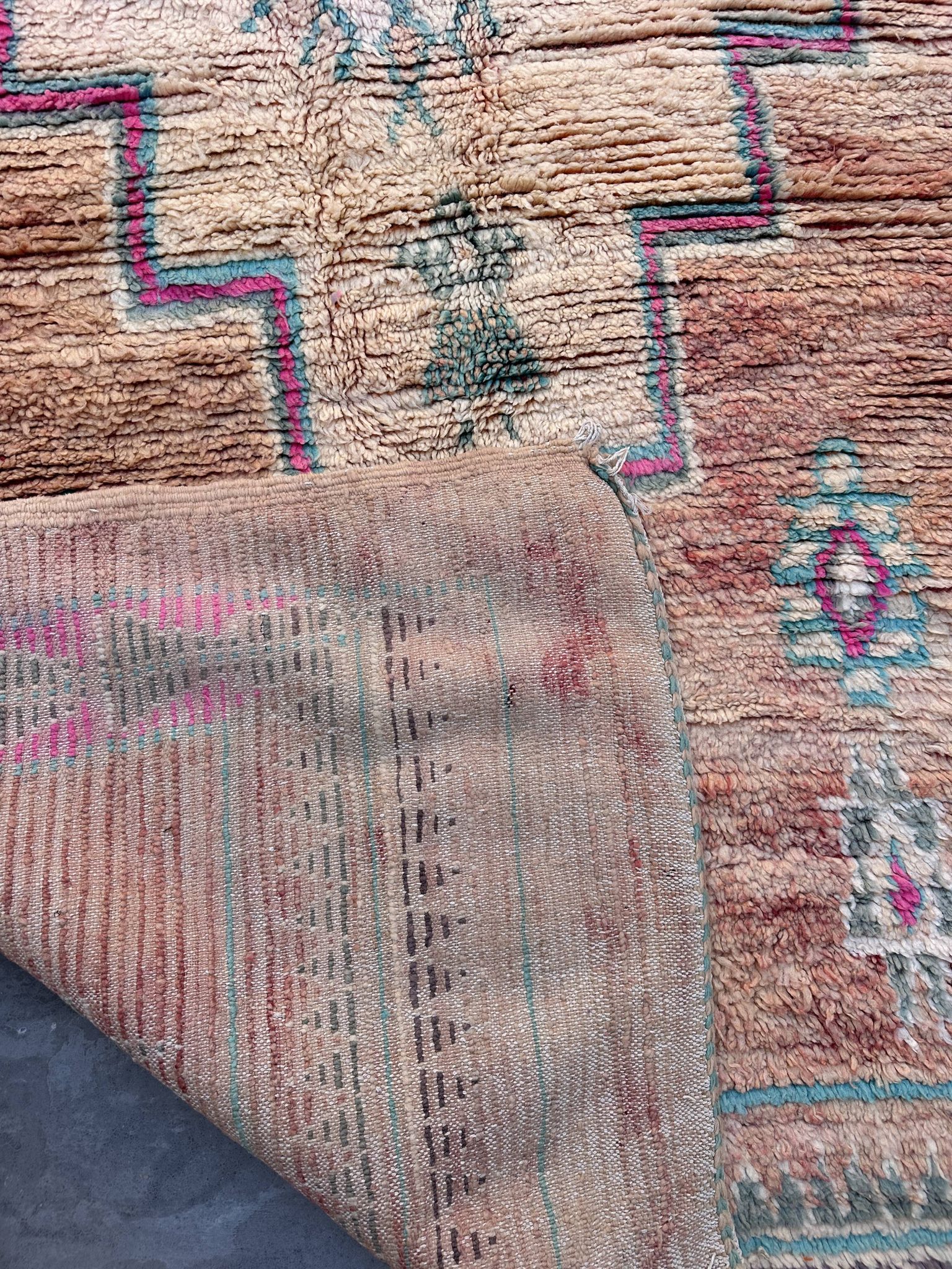 Colorful Boujad Moroccan rug - 369 x 176 cm