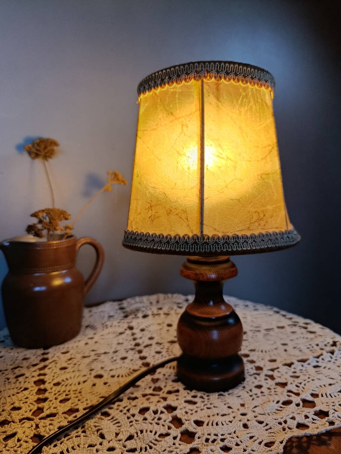 Rustic chic turned wooden bedside lamp haha skin day