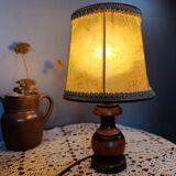 Rustic chic turned wooden bedside lamp haha skin day