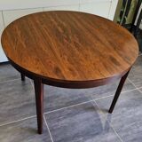 Scandinavian extendable round table in rosewood, 1970s