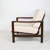 Beige boucle Lounge Chair by Z. Baczyk, 1970s