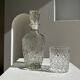 Vintage whisky decanter geometric star patterns H:25cm