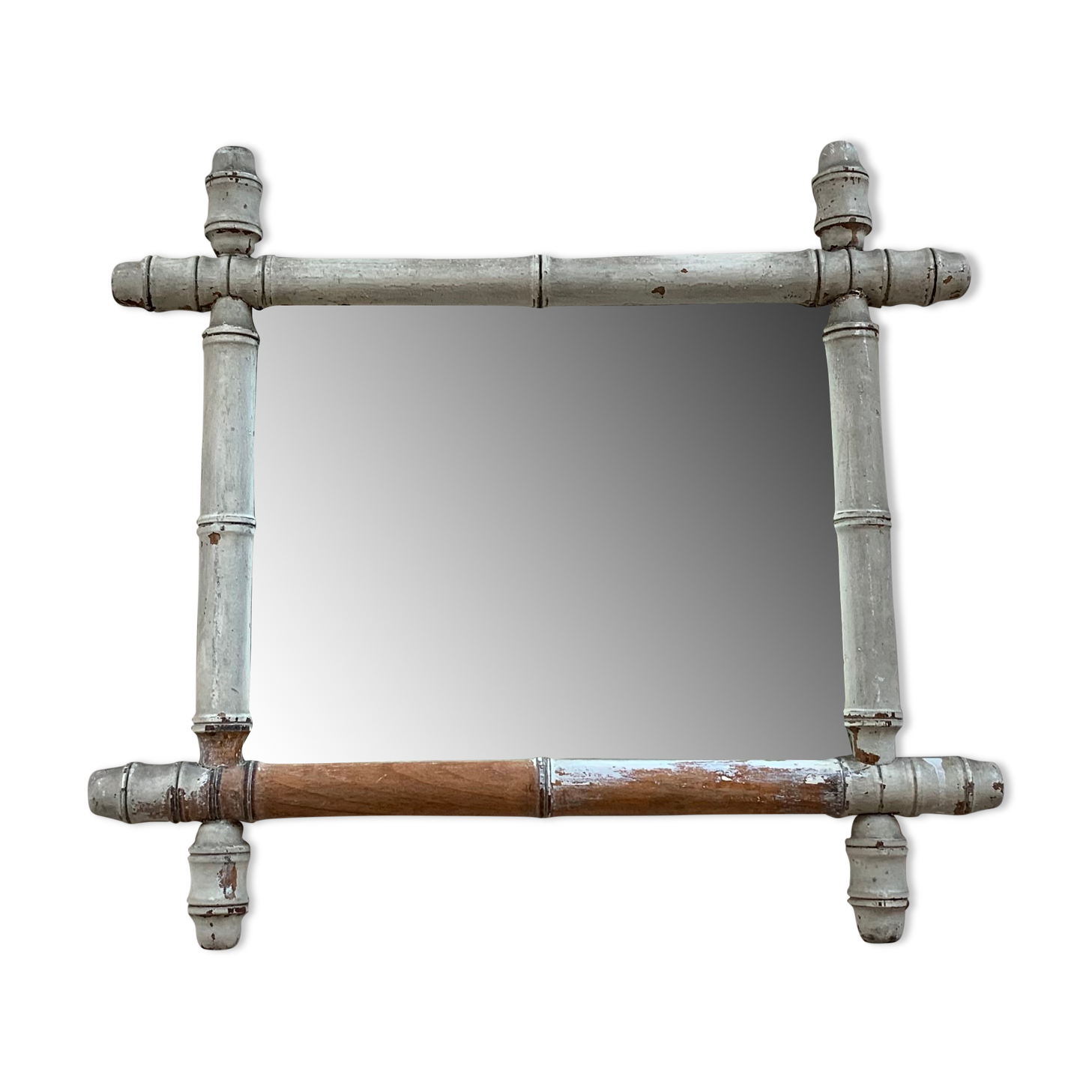 Miroir bambou ancien