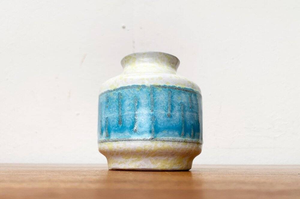 East German pottery vase from the GDR mid-century Strehla Keramik, 1960s.