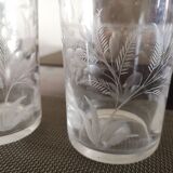 Duo of crystal perfume bottles late 19th early 20th century