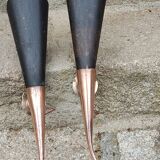 Pair of vintage 50s copper and metal wall lights