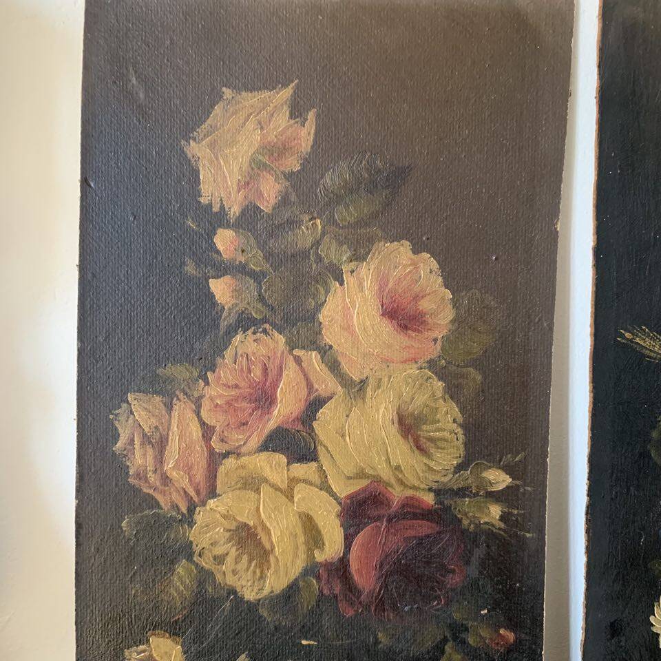 Two oil paintings on panels