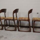 Set of 4 chairs baumann sled