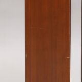 Vintage teak bookcase several adjustable levels 1960 suede