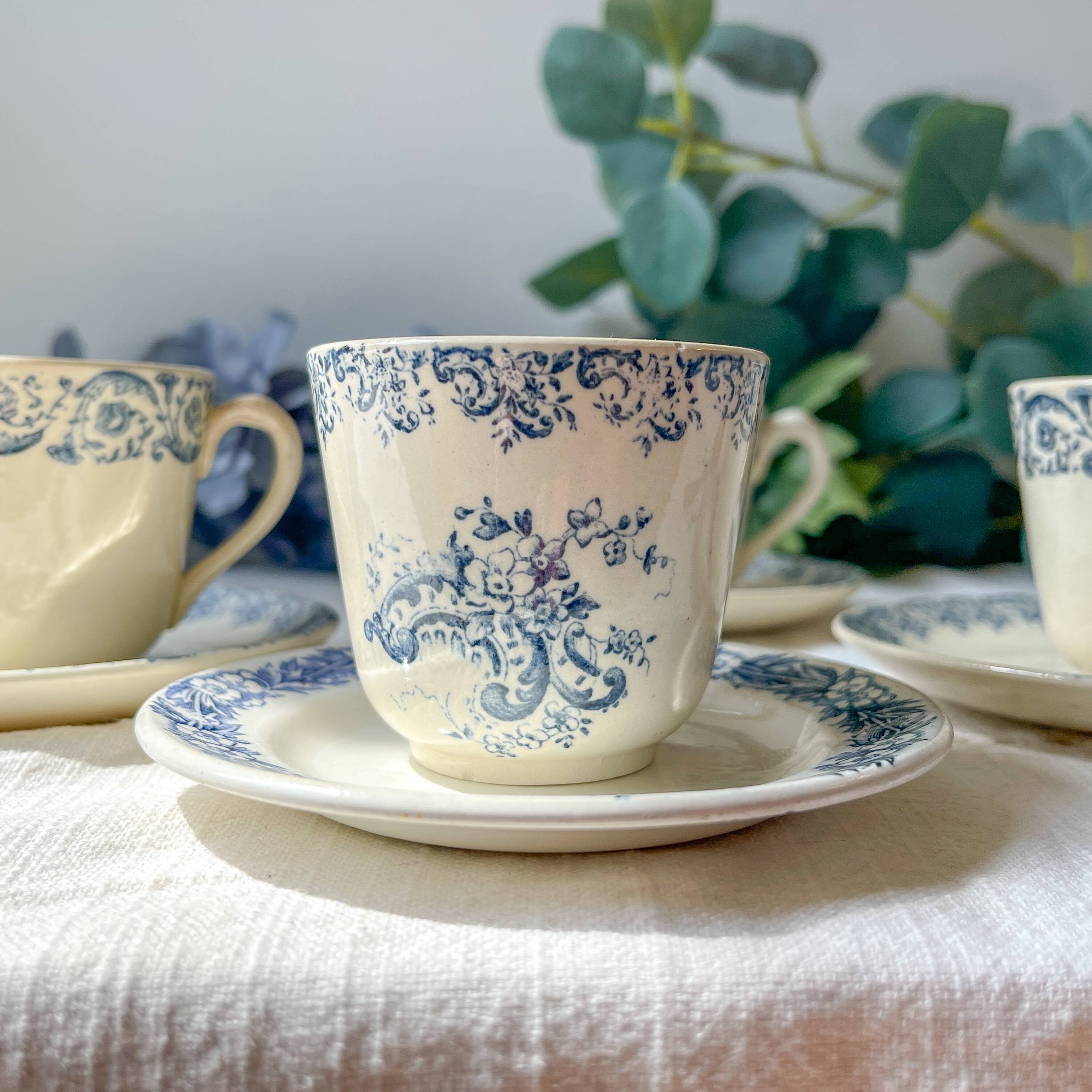 Coffee service in Gien earthenware Terre de fer