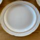 6 fine porcelain dinner plates with gold frieze