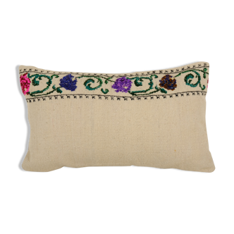 Floral kilim pillow case