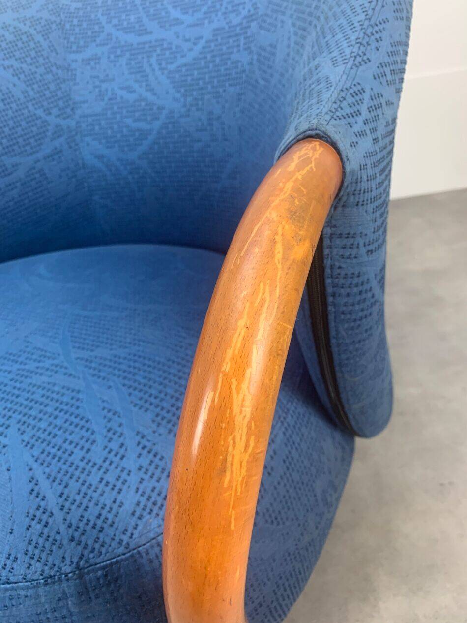 Cinna armchair, 1980 design, pop blue.