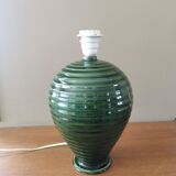 Vintage green ceramic lamp base