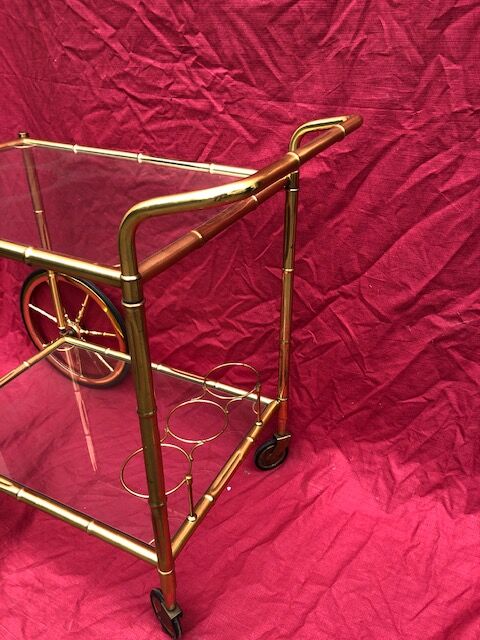Dessert bar roulettes bamboo brass dore 1970