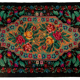 Vintage/handmade floral rug from 1970s, ukraine(moldova)