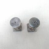 Salt and pepper in silver metal